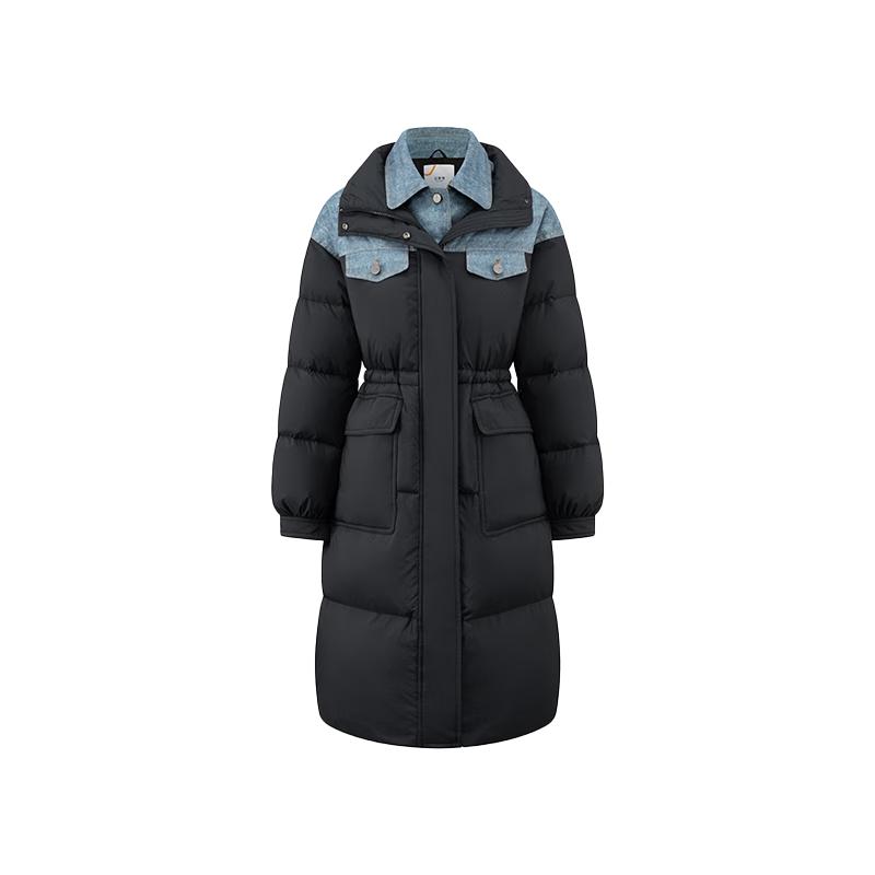 

Женская модная джинсовая куртка-пуховик в стиле пэчворк M