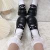 Small Single Shoes Muffin Cat Fungus Edge Round Head JK Uniform Super Soft Comfortable Student Lolita Small Leather Shoes