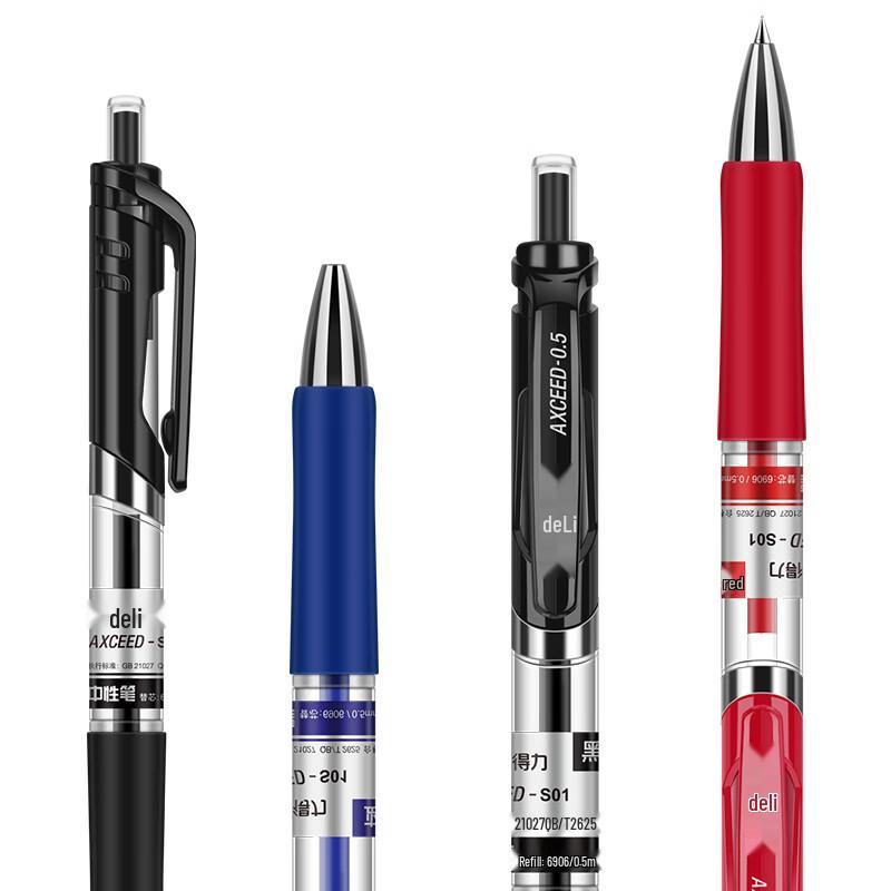 Deli 0.5mm Retractable Bullet Tip Gel Pen