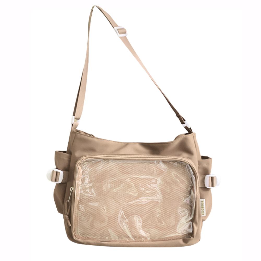 HOT Fashion Japanese Style Transparent Itabag One-shoulder Crossbody Postman Bags Japanese Designer Preppy Handbag Purse 2025