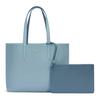 Bolso de Hombro de PVC Grande para Mujer Azul Claro y Azul Grisáceo NF2142AA-Q63