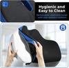 Memory Foam Seat Cushion Sitz Orthopedic Lumbar Support Pillow with Ergonomic Coccyx Cutout Comfort for Office Car Chair Travel