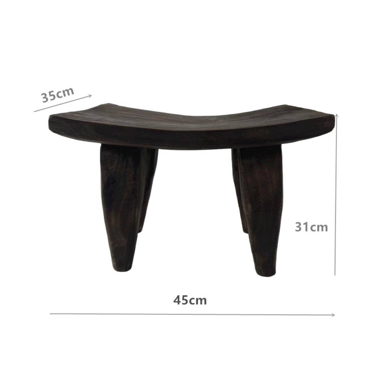 Backless Wooden Stool Distressed Finish Rustic