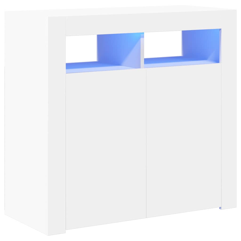 Vidaxl Cabinet With LED Lighting, White, 80 X 35 X 75 Cm