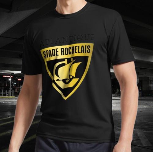 Stade Rochelais Logo rugby Active Logo T-Shirt Funny Size Mode American T-shirt S разноцветный