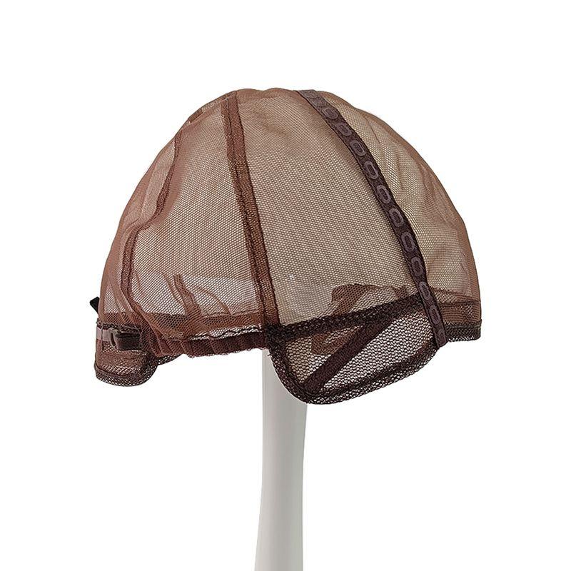

Full Lace Wig Mesh Cap Head Cover Hand Crocheting Accessories Accessories Hand Crochet Hair Mesh Cap Leather Breathable Adjustable Size L(56cm)