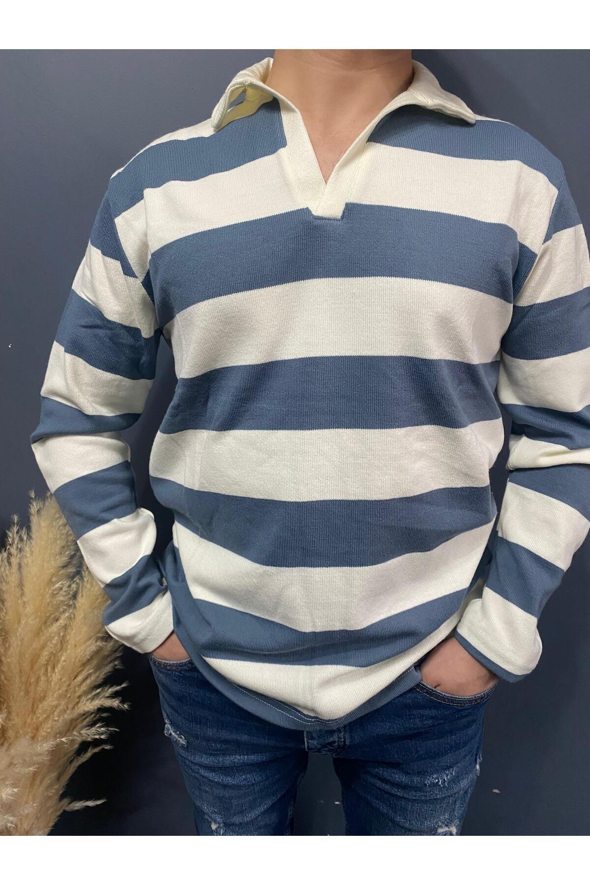 

Мужской свитер больших размеров, полосатый трикотаж, свитер больших размеров 2XL