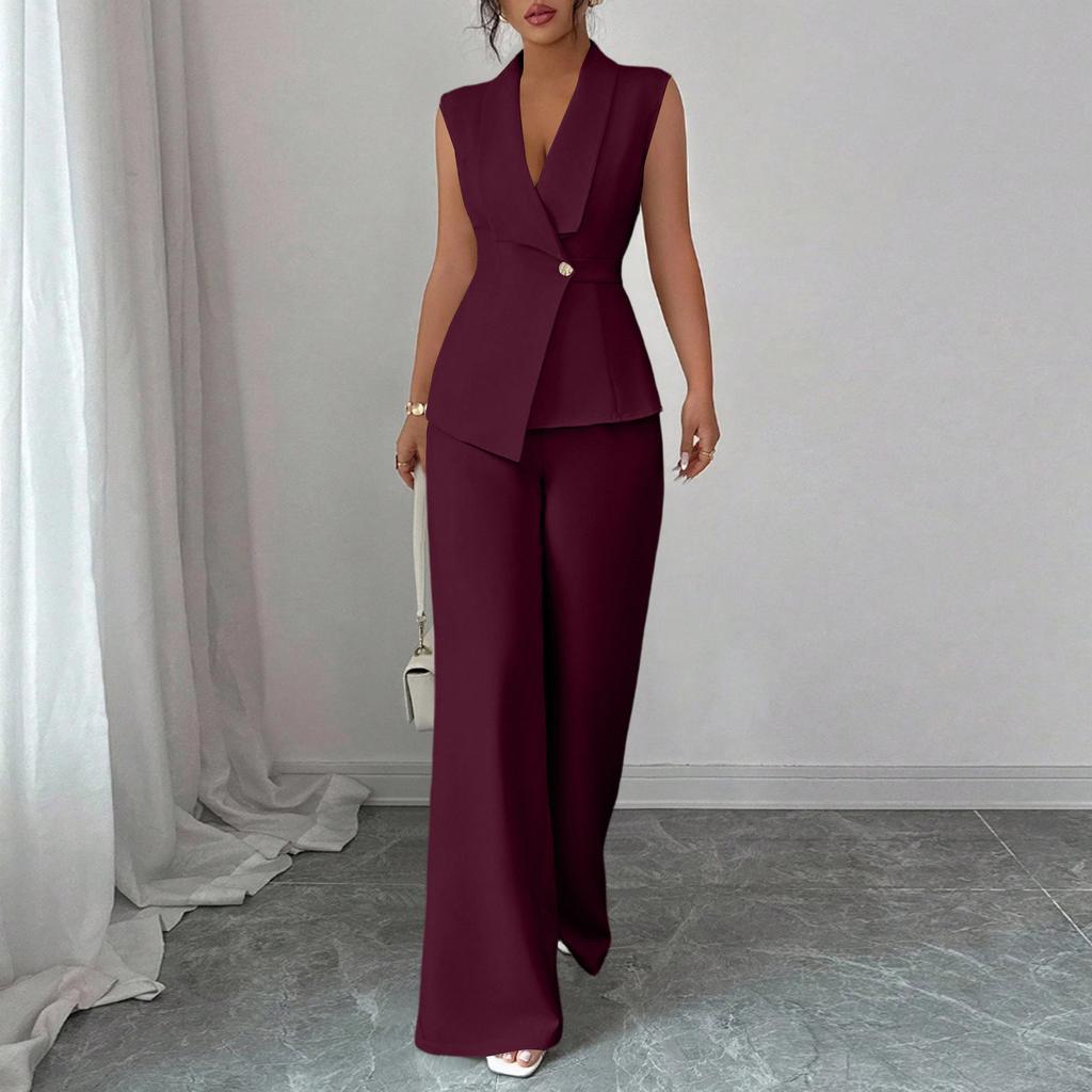 Fashionable And Sexy Women's Spring And Summer Retro Elastic Waist Strap Linen Suit Women's Fashion Color Casual Two-piece Set