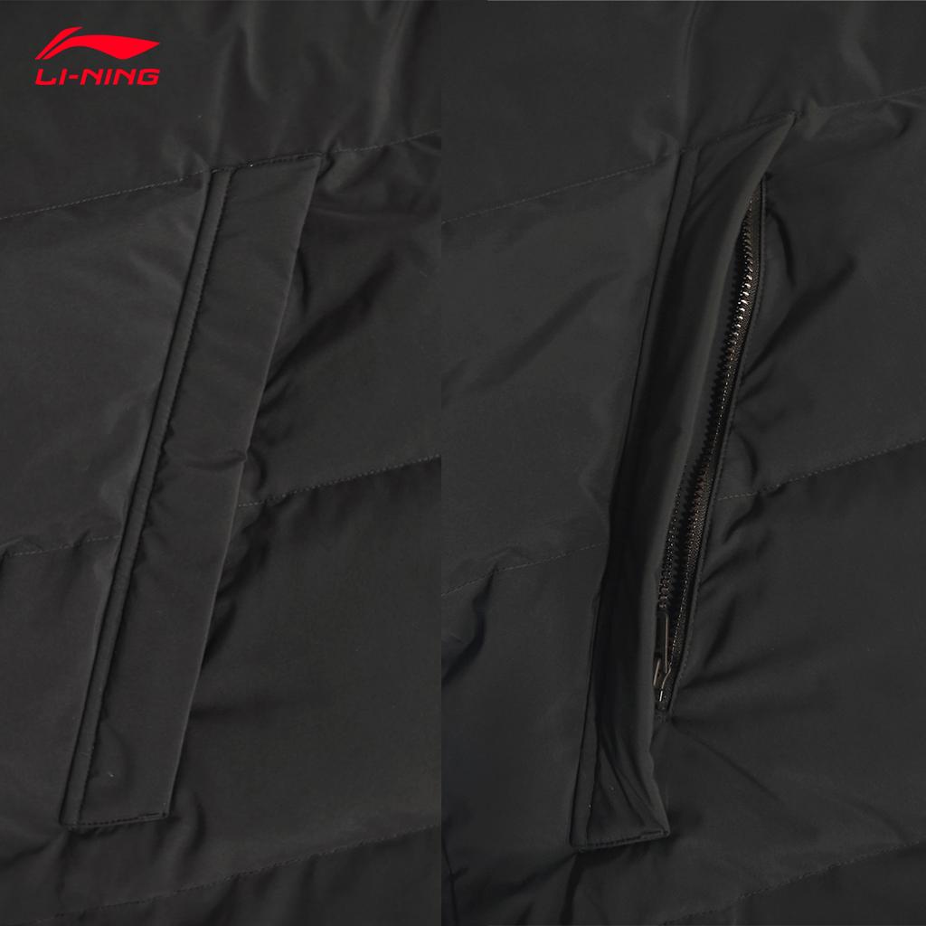 Li Ning National Flag Logo Long Down Jacket Unisex Outerwear AYMV657-A