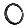 Leather Steering Wheel Cover Featurings Sparkling Rhinestones Studs for Enhanced Driving Comfort and Antislip