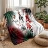 Cristiano Ronaldo Printed Flannel Blanket Skin Friendly Warm Decorative Throw for Indoor Couch Bed Daily Use