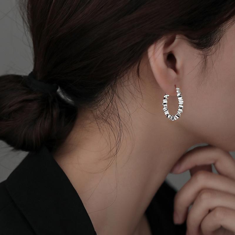 925 Silver Earrings Charming Minimalist Geometric Earrings Party Gift Women Fine Jewelry