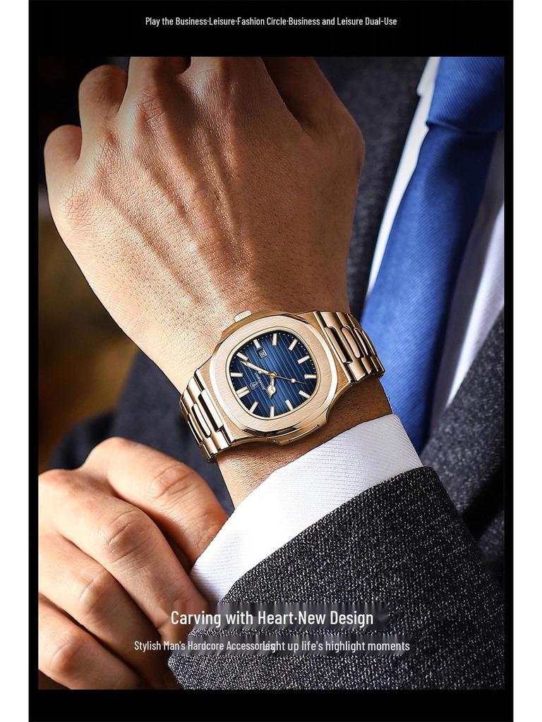 Swiss Waterproof Men's Ultra-Thin Luxury Quartz Fashion Watch