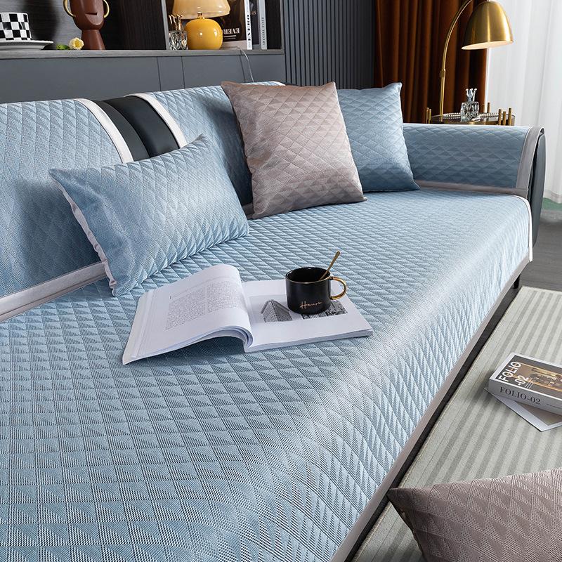 Ice Silk Sofa Cushion New  Summer Non-Slip Mat Seat Cushion Summer Living Room Leather Sofa Cover Cover Cloth Towel