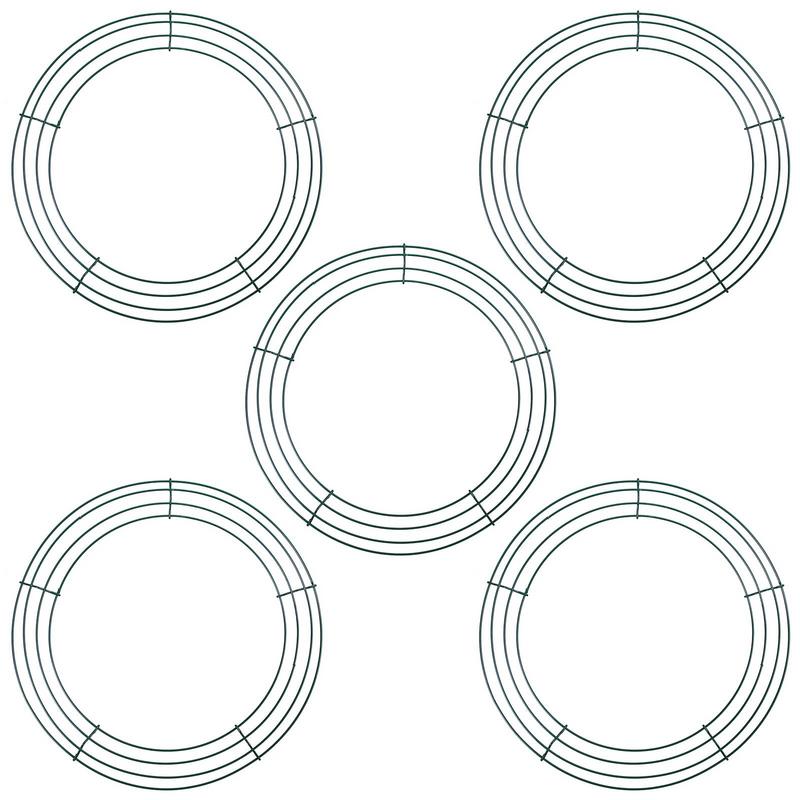 Wreath Frames for Crafts Round Flower Wreath Wire Rings Multi-Purpose Crafts Decorations for Ceilings Gardens Corridors Doors