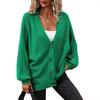 Winter knitted women's European beautiful women's sweater solid color knitted cardigan loose sweater women