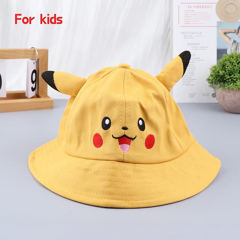 

Pikachu Bucket Hat Sun Hat Anime Wide Brim Cute Bucket Fisherman Beach Outdoor Hat Cap For Adult Kids
