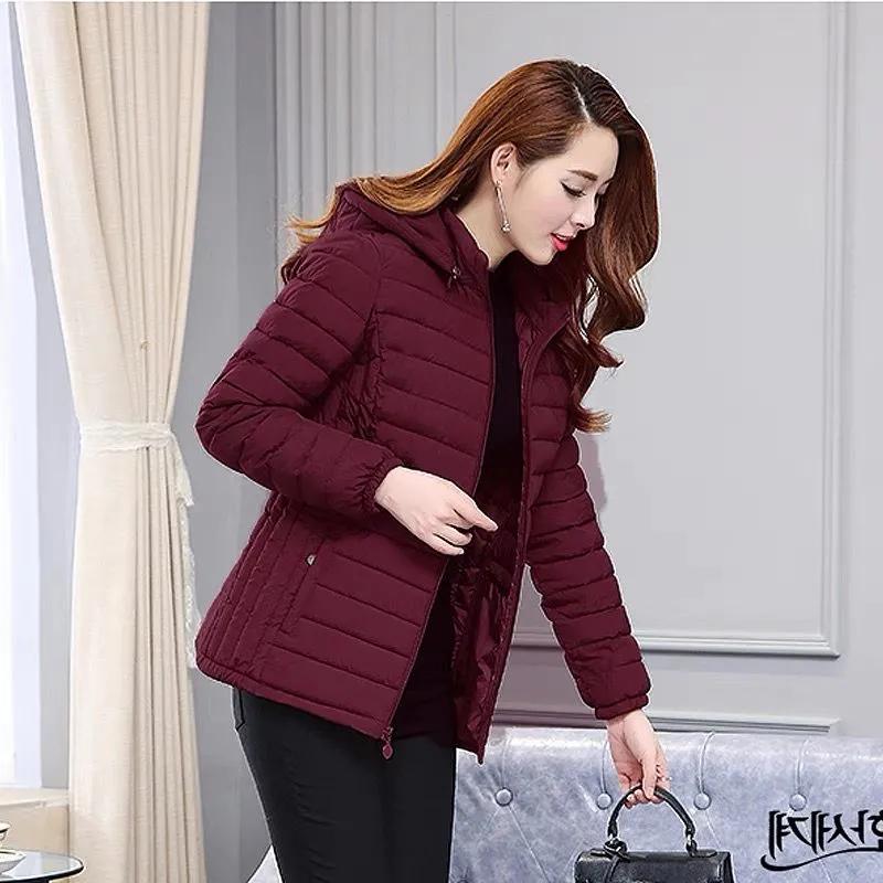 Women's Parkas Lady Winter Thickened Slim Warm Jackets Female Hooded Parkas Women Padded Jacket Ultralight Coat