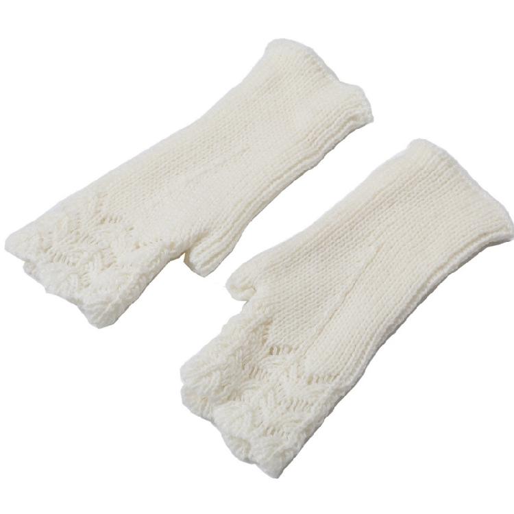 Winter Hand Gloves Soft Warm Gloves Stretchy Fingerless Mittens With Thumb Hole