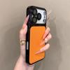  Plating Bumper Lychee PU Leather Phone Case For iPhone 17Air 16 15 Pro Max 17pro Shockproof Lens Protect Hard Cover Funda