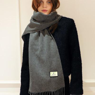 DAMAGE MNEMONIC 100% Wool Charcoal Muffler