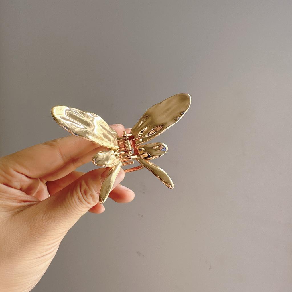 Large Metal Hair Claw Clip Fish Bone Irregular Hairpins Punk Style Silver Hair Claws Barrettes Women HairClips Hair Accessories