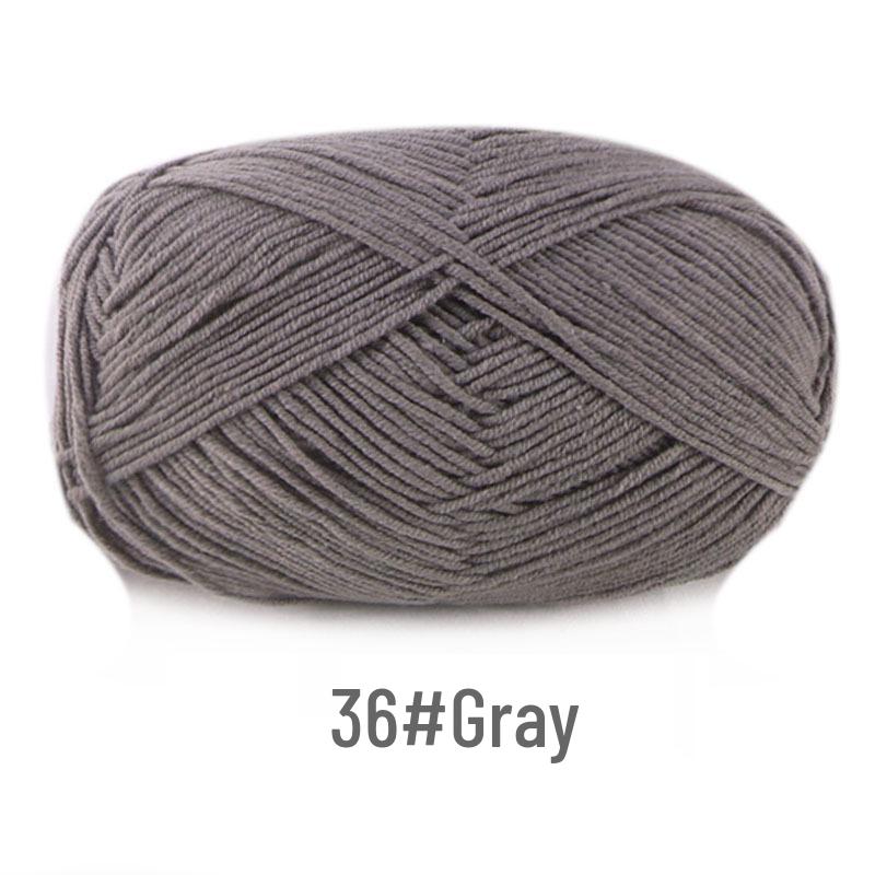Su He 4-Strand Combed Cotton Yarn for Handmade Knitting: DIY Milk Cotton for Dolls, Cushions, and Blankets.