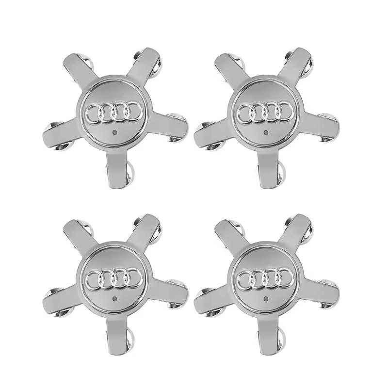 2026 4YGYE 60mm 61mm 69mm 128mm 4Pcs Car Wheel Hub Center Caps Rim Cover Badge For 4YGYE S-Line A3 A4 A6 Q3 Q5 A5 Q7 A1 A8 Q2 Q8 Q4 A4L