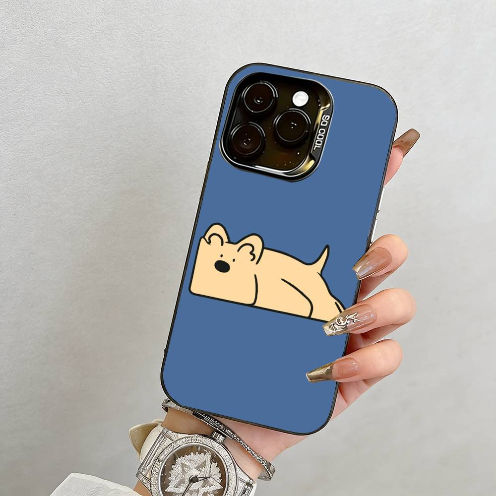 cartoon Phone Case For iPhone 17,16,15,14,13,12,11 Plus,Pro Max,XS,Colored Silver Plated Inside Cover