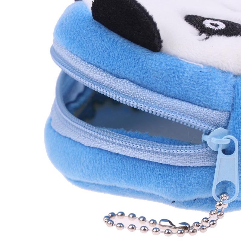 Coin Purse Cartoon Zipper Plush Three-Dimensional Coin Purse Wallet Key Holder