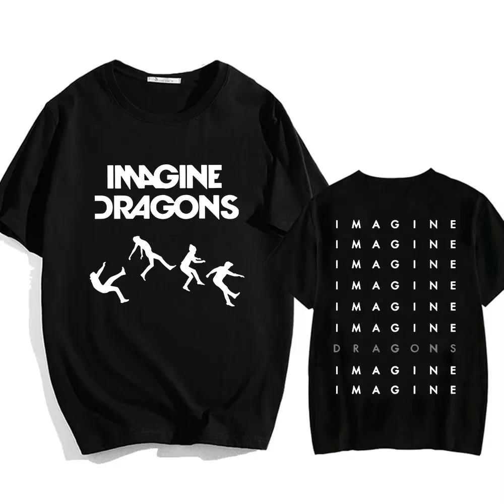 2025 T-shirt Imagine Dragons Loom Tour Short Sleeve Cotton Women Tshirts High Quality Soft Unisex Streetwear Hip Hop Fashion