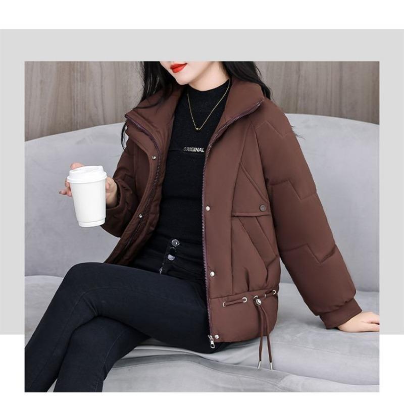 Winter Fashion Women Short Down Cotton Coat Loose Warm Thickened Slim Jacket