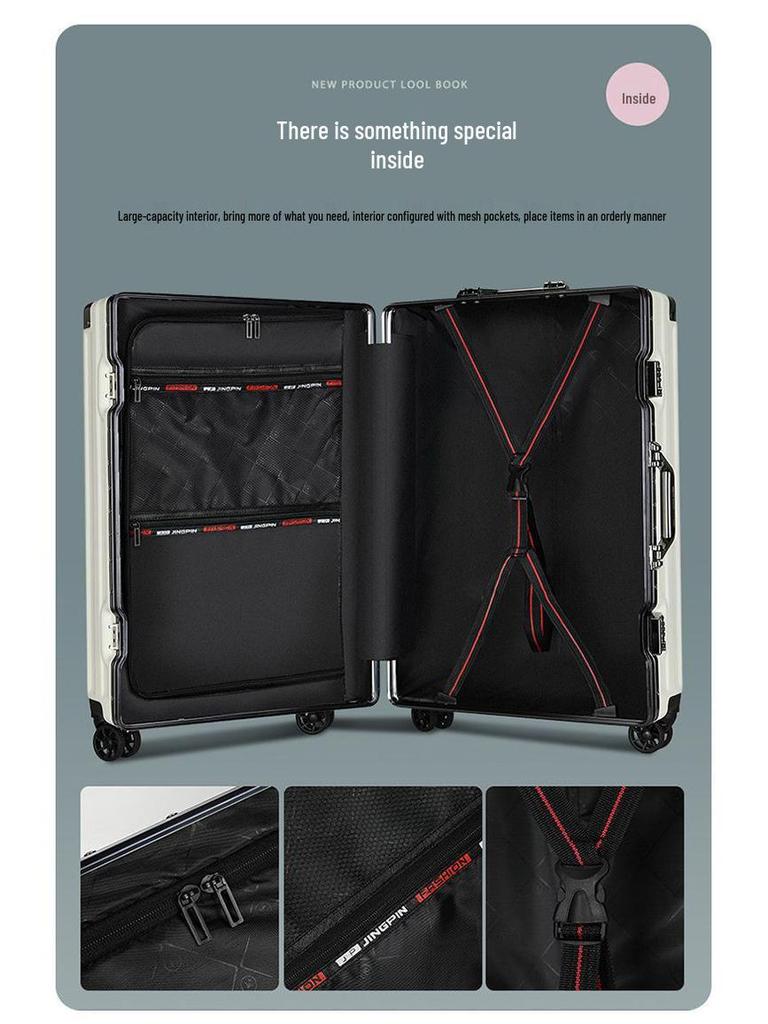 30-Inch Large Capacity Suitcase with Silent Wheels, Pressure-Resistant, Scratch-Resistant, and Combination Lock