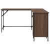 Desk Brown Oak Effect 141 x 141 x 75 cm Particleboard
