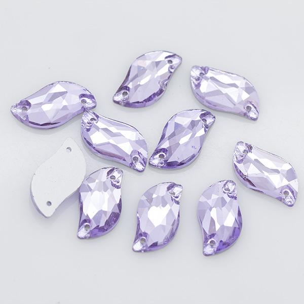 

28 шт. S-образных хрустальных стеклянных алмазных листьев для самостоятельного изготовления одежды и аксессуаров для свадебных платьев 10x20mm, 28 pieces