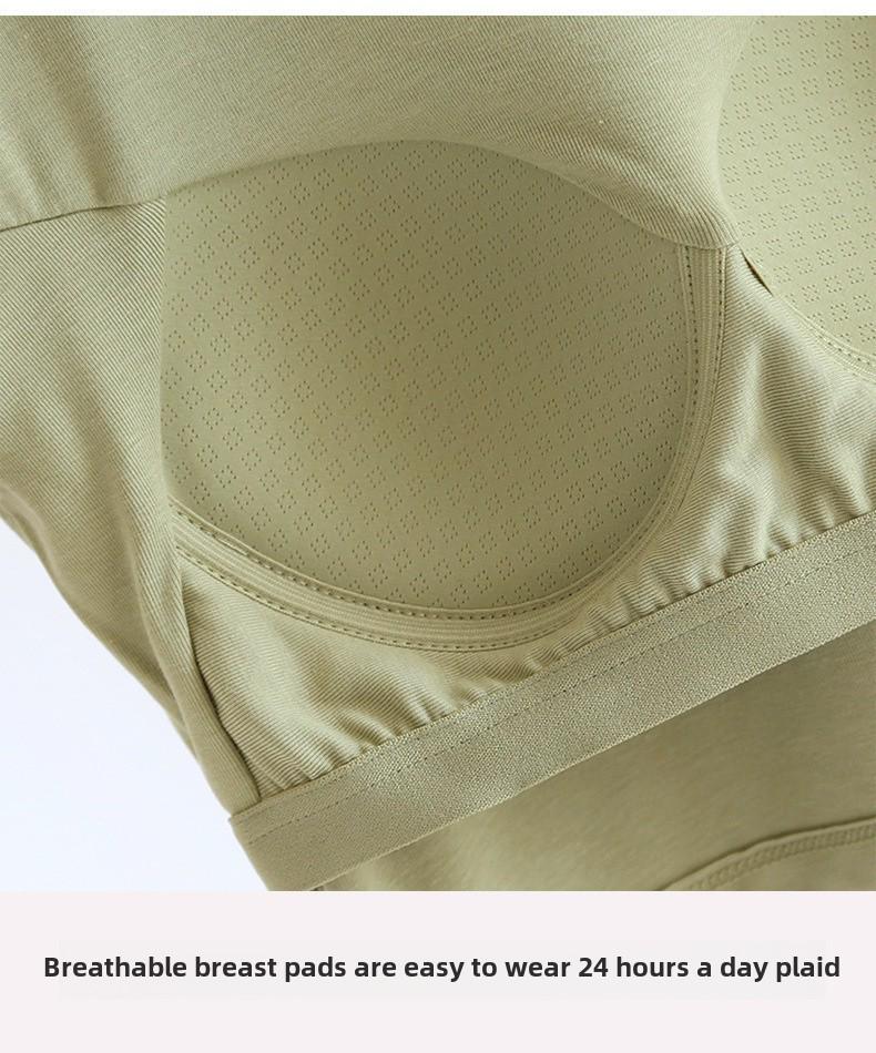 Women's Short-Sleeve Cotton Crop Top with Chest Pads, Round Neck, Summer Wear