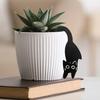 Cat Shape Plant Pot Hanger Outdoor Flowerpot Decoration Hangable Whimsical Cat Pot Hanger for Yard Lawn Patio Balcony Home Vase