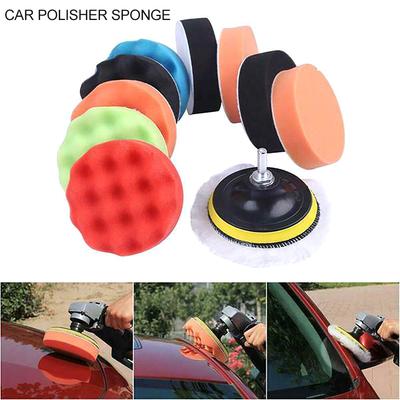 3-Zoll Auto Polierpad-Set 6/12 Stück Schwamm Polierpads Kratzerentferner Auto Polierwachs Reinigungsset für Polierer Puffer Werkzeug