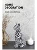 Modern Minimalist Mosaic Cat Figurine for Home or Office Decor