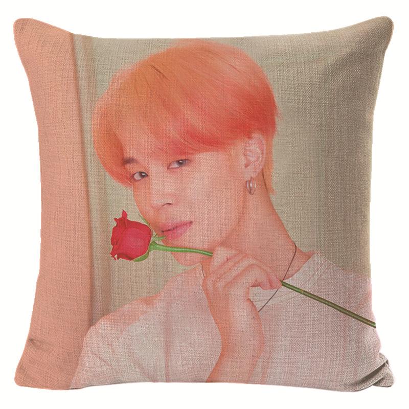 BTS Presente para Fã Capa de Almofada Decorativa para Sofá