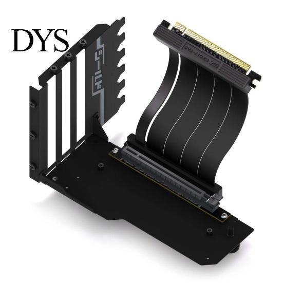 Vertical Video Card Holder Graphics GPU Support PCI-E 4.0 16X Riser Expansion Cable Computer Case Chassis 90 Degrees Right Angle Mount Bracket