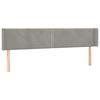 VidaXL LED Headboard Bedroom Furniture Double Bed Accessory Head of Bed Frame Interior Light Grey 3123156