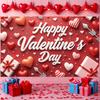 Romantic Backdrop Love-themed Valentine's Day Banner Valentine's Event Banner Polka Dot Design Love Celebration Background