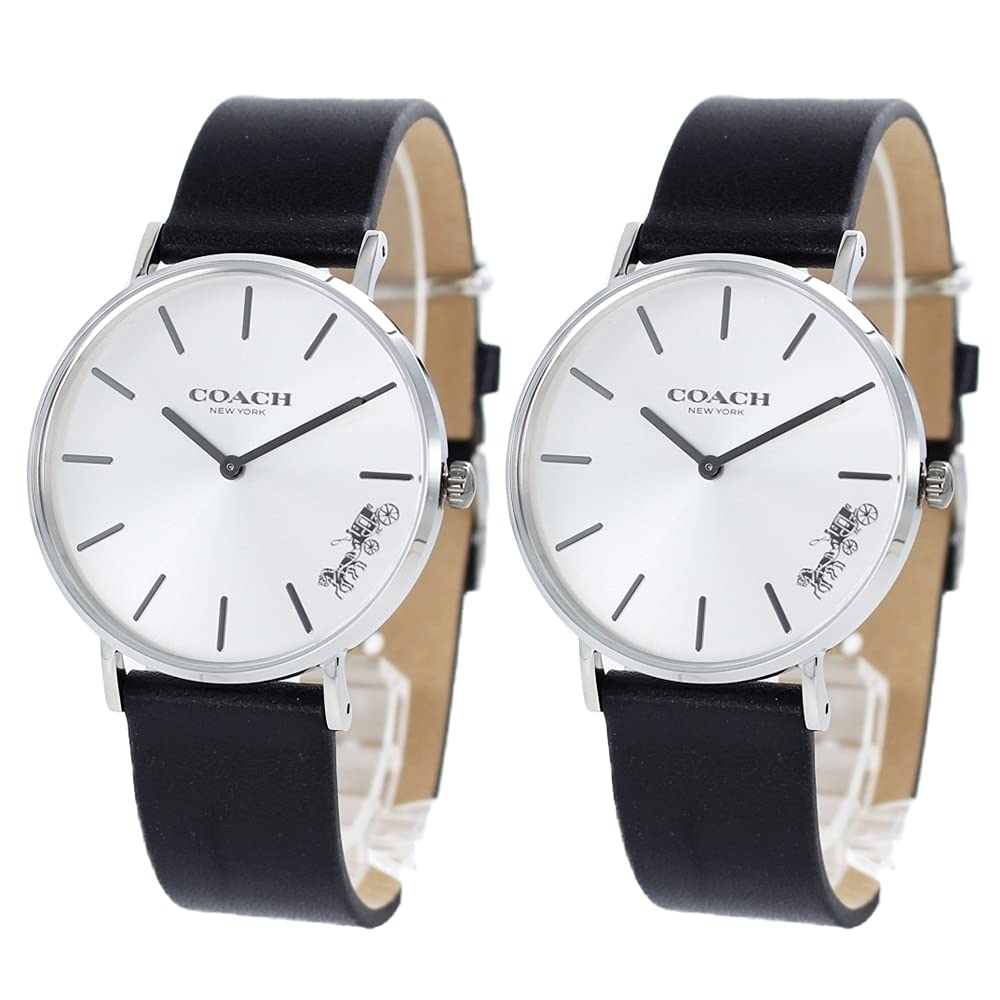 

Storage BOX Pair Watch Perry 2 Pieces Same Size Adult Black Black Leather 1450311514503115 Watch [Coach] [Item]