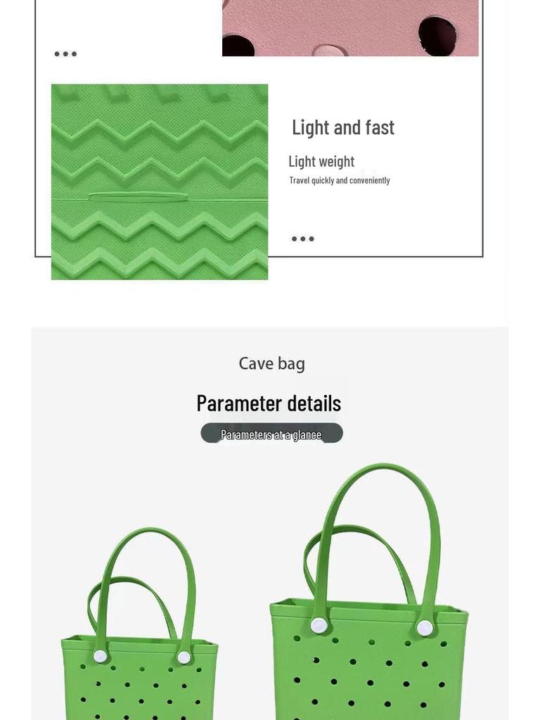 EVA Beach & Pet Carrier: Wear-Resistant Portable Handbag & Vegetable Basket