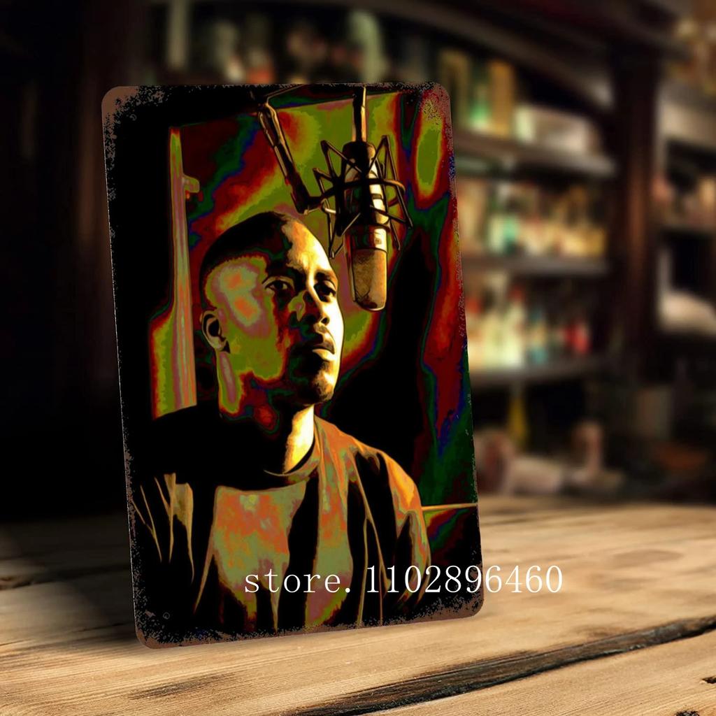 nas rapper Metal Plaques & Signs wall decor Vintage Tin Signs Captain Metal Poster Decor for Bar Pub Club Wall Decoration