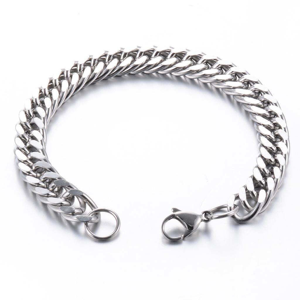 Pánska Móda Hiphop Kubánska Reťaz Pánsky Náramok Nerezová Oceľ 4,8/5,8/6,6/9,2 mm Šírka Náramky Figaro Reťazový Článok Chlapčenské Šperky