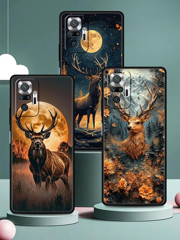 Deer Lichee Pattern Phone Case Cover for Redmi 14C 10C Note 15 14 13 12 10 11 K40 Pro Plus 5G Soft TPU Shockproof Shell Fundas