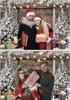AIIKES 10X8FT Christmas Backdrop Winter Christmas Rustic Barn Wood Door