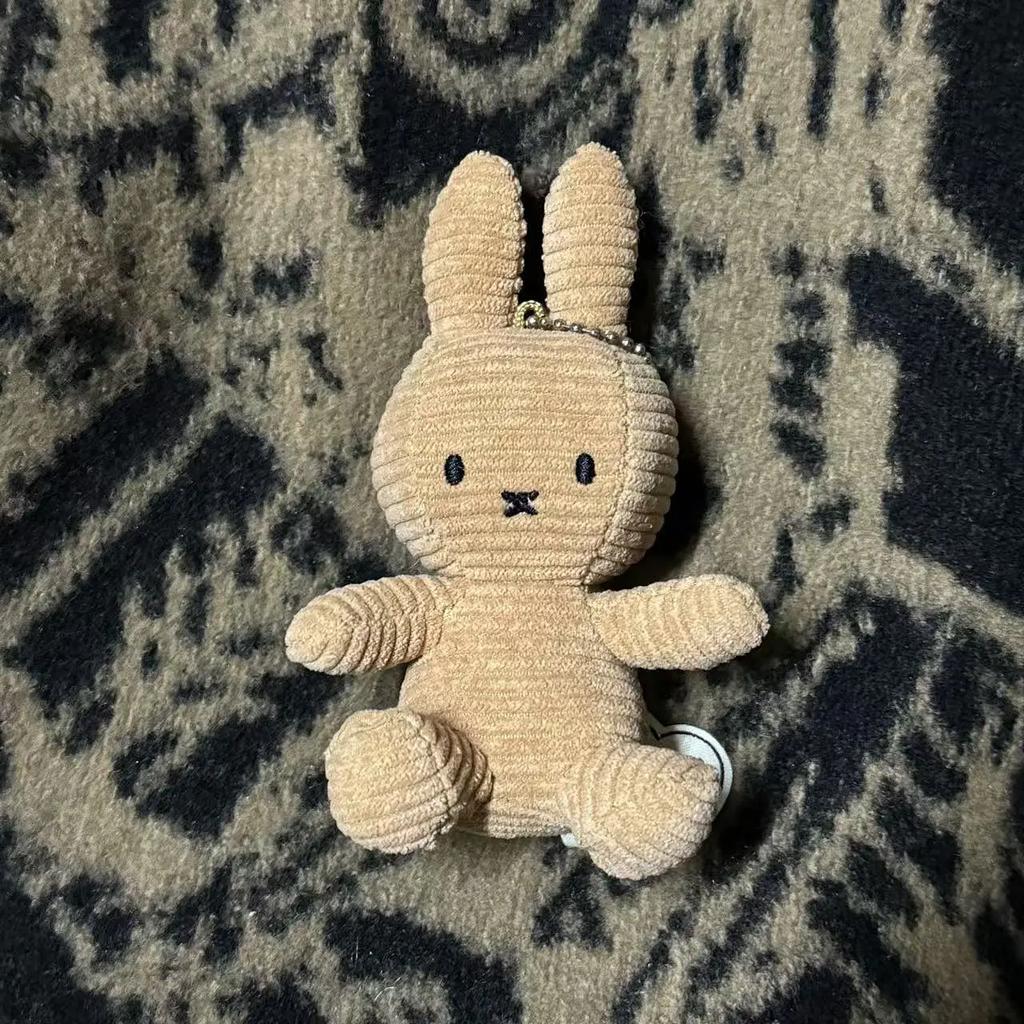 Kawaii Miffy Keychain Miffy Rabbit Doll Pendant Corduroy Little Rabbit Keychain Plush Cute Rabbit Figurine